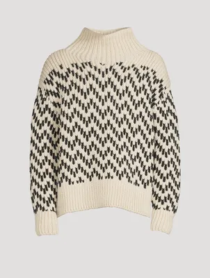 Wool And Mohair High-Neck Sweater