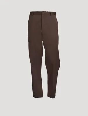 Wool Straight-Leg Pants