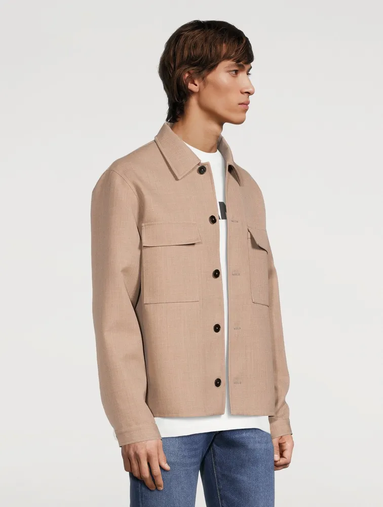 Double Face Wool Shirt Jacket