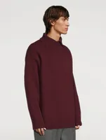 Wool And Cashmere Split-Neck Sweater