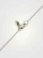 Love Letter Silver Pavé Butterfly Necklace With White Sapphires