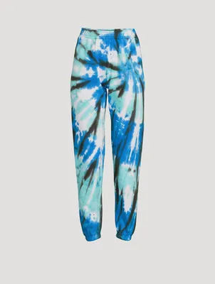 Modum Sweatpants In Swirl Tie-Dye Print