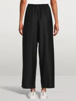 Wool And Silk Cropped Straight-Leg Pants