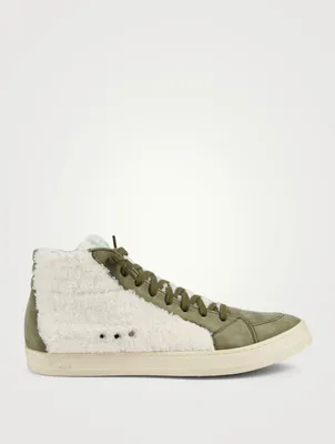 Skate Suede And Teddy High-Top Sneakers