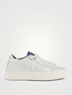 Thea Perforated Leather Platform Sneakers