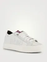 Thea Perforated Leather Platform Sneakers