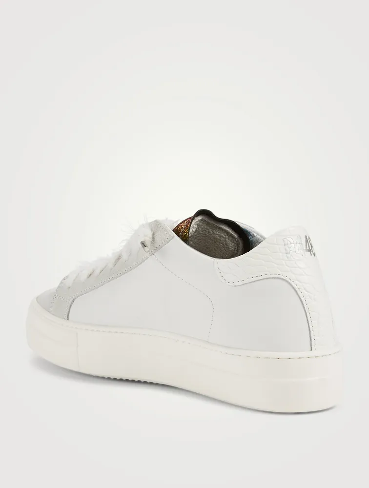 Thea Perforated Leather Platform Sneakers