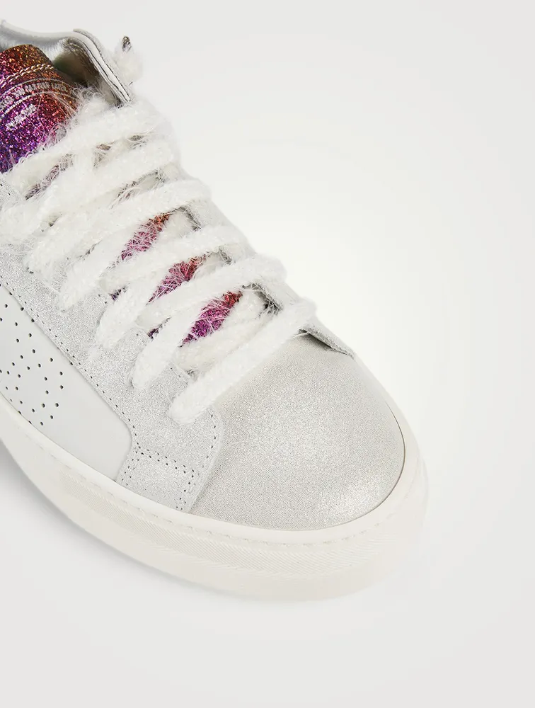 Thea Perforated Leather Platform Sneakers