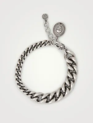 Medallion Skull Chain Bracelet