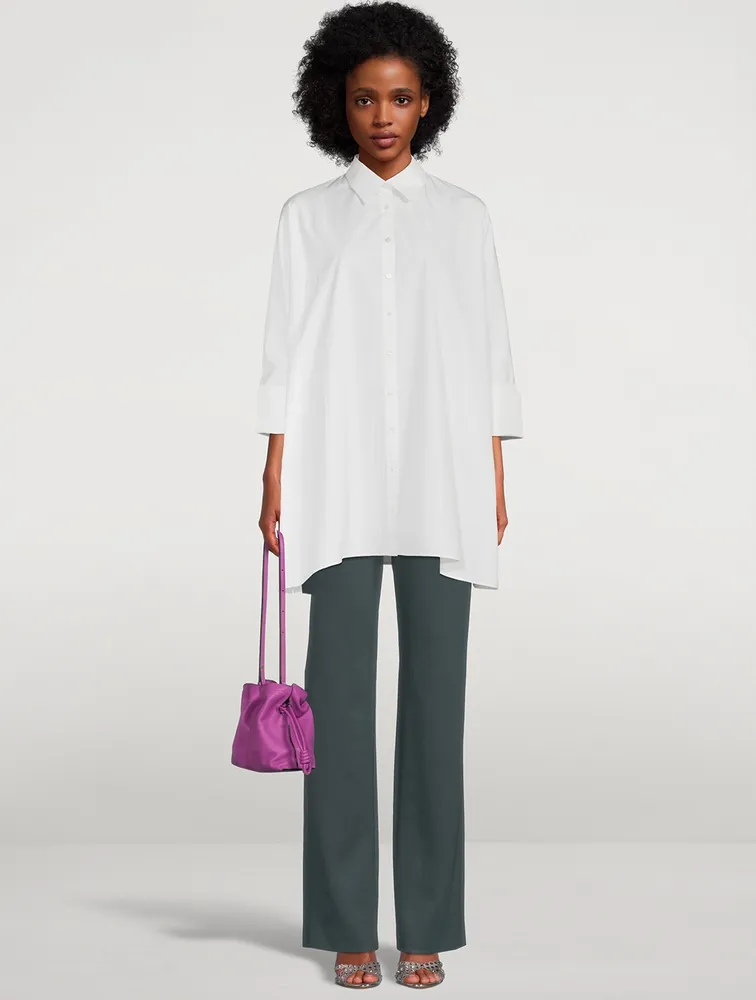 Oversized Cotton And Silk Shirt