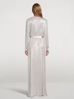 Liquid Jersey Gown With Belt