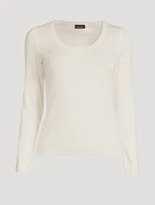 Cashmere And Silk Scoopneck Top