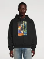 Cotton Split Graphic Hoodie