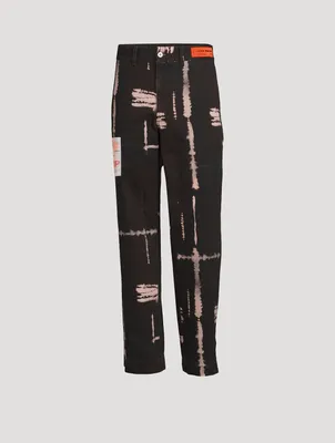 Shibori Chino Pants Tie-Dye Print
