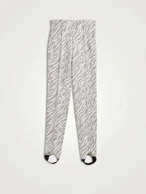 Elaine Stirrup Slim-Fit Pants In Zebra Print