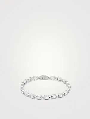 Cushion Bracelet With Rock Crystals