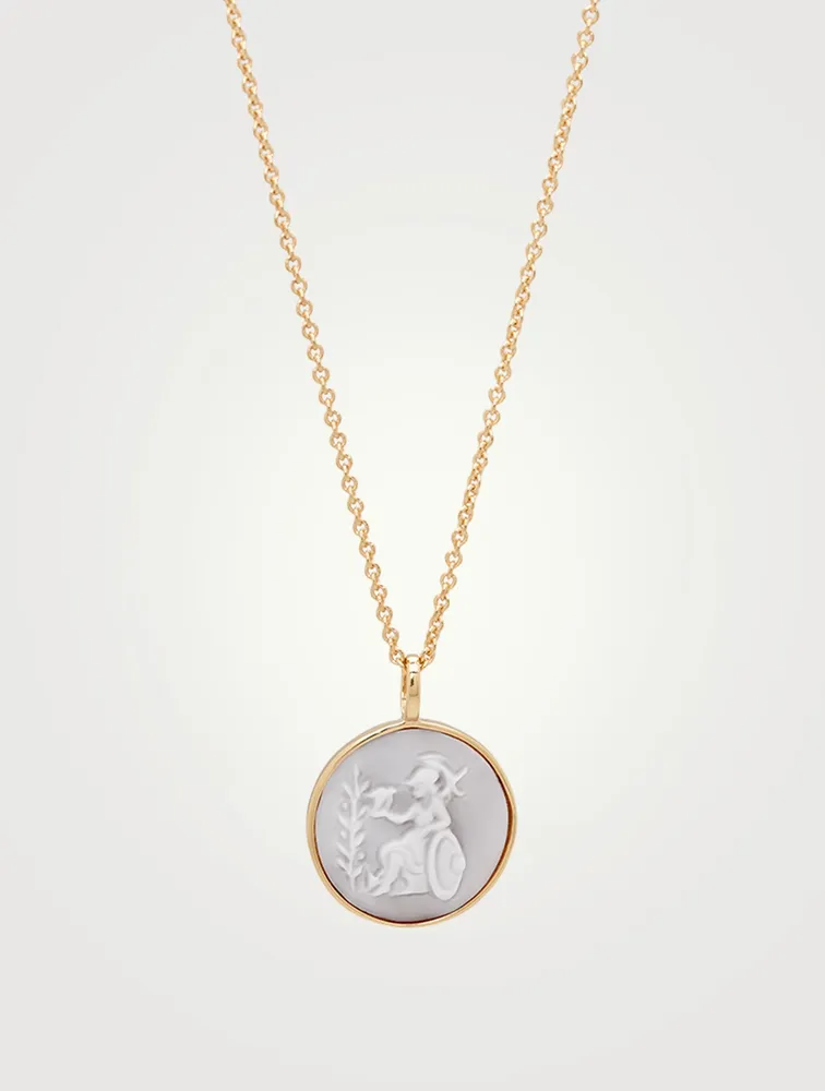 Small Cameo Athena Pendant Necklace