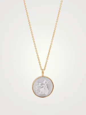 Small Cameo Athena Pendant Necklace