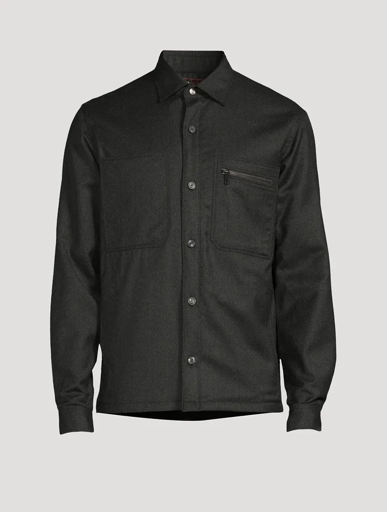 Tech Wool Padded Overshirt