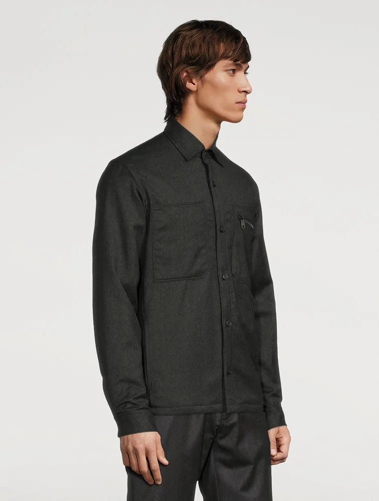Tech Wool Padded Overshirt