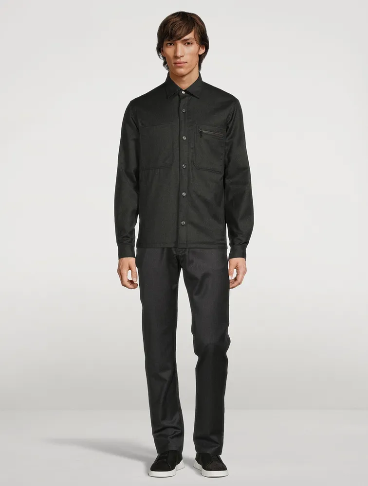 Tech Wool Padded Overshirt