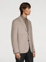 Wool Silk And Cashmere Jacket Check Print