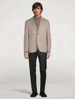 Wool Silk And Cashmere Jacket Check Print