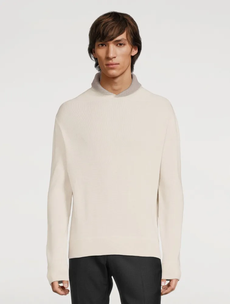 Cashmere Shawl-Neck Sweater