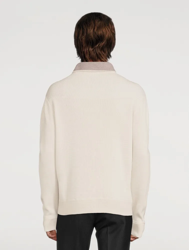 Cashmere Shawl-Neck Sweater