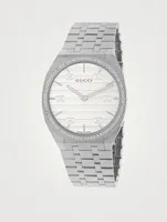 25H Stainless Steel Bracelet Watch With Diamonds
