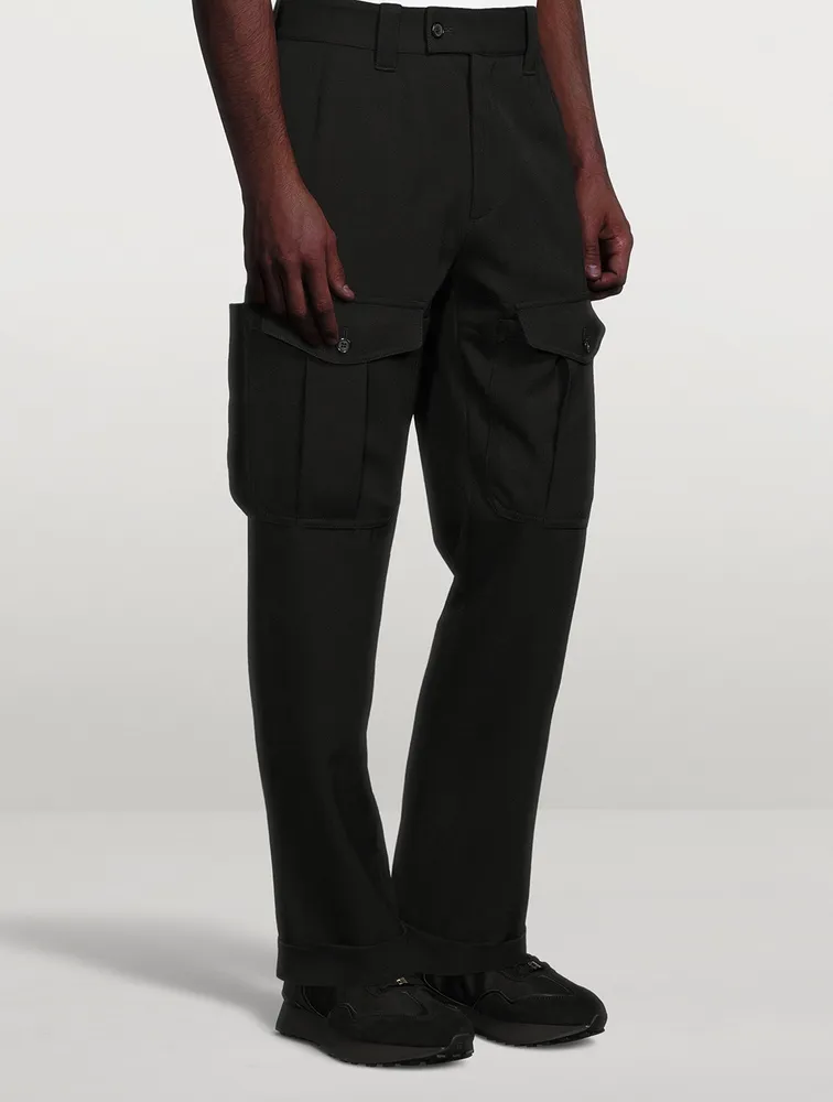 Wool Twill Cargo Pants