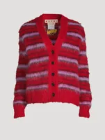 Stripe Jacquard Cardigan