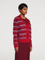 Stripe Jacquard Cardigan