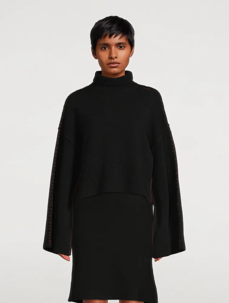Contrast Stitch Virgin Wool Sweater