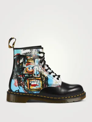 1460 Leather Lace-Up Ankle Boots Basquiat Print