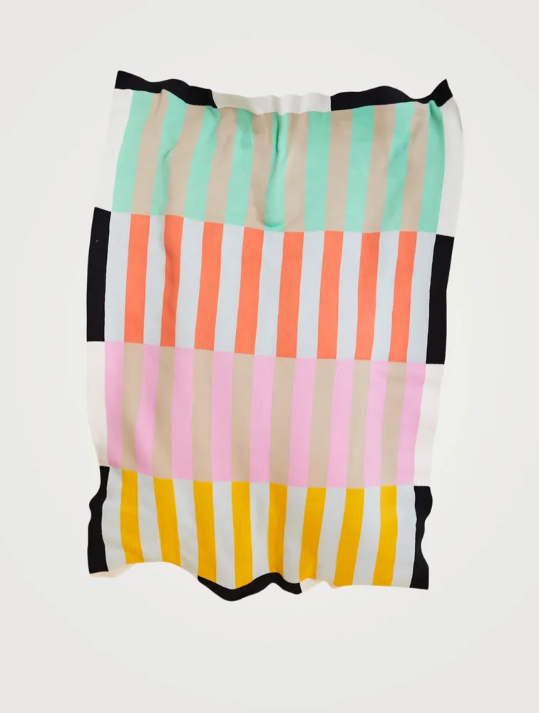 Cotton Throw In Stripe Print