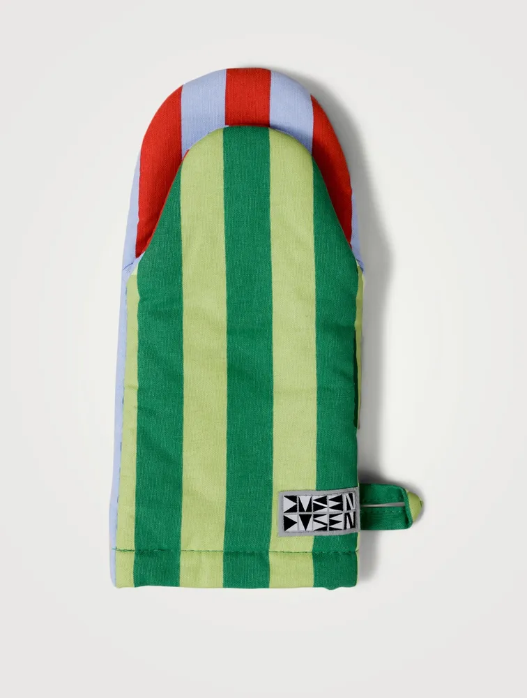 Melon Oven Mitt In Stripe Print