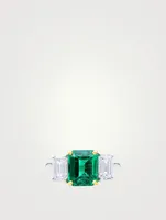 Colombian Emerald Ring With Diamonds