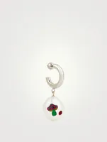 Magic Cotton Candy Earring With Crystal