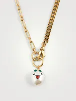 24K Goldplated Cotton Candy Necklace With Crystal