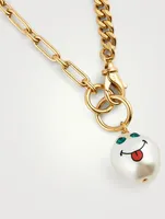 24K Goldplated Cotton Candy Necklace With Crystal