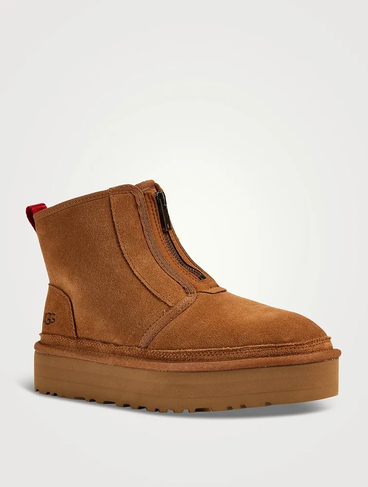 Neumel Platform Zip Suede Chukka Boots