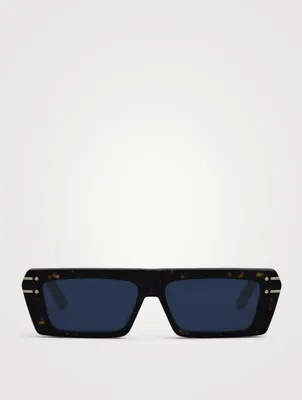 DiorSignature Flat-Top Rectangular Sunglasses