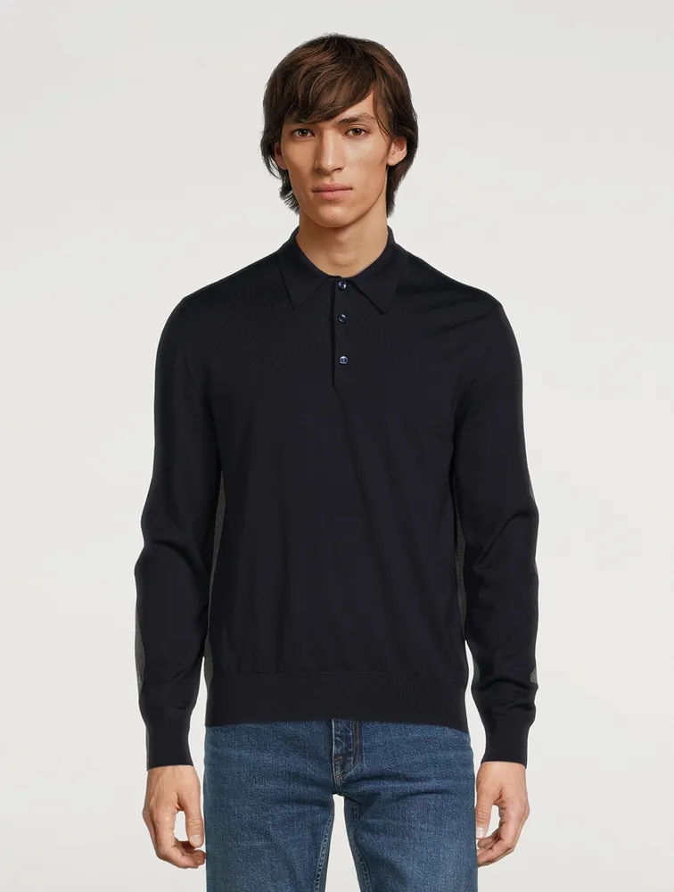 Cashmere And Silk Polo Sweater