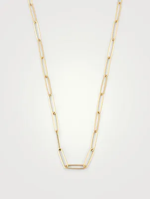 Penelope Paper Clip 10K Gold Chain Necklace
