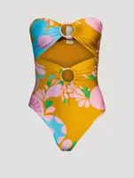 Teddy Double-Ring One-Piece Swimsuit