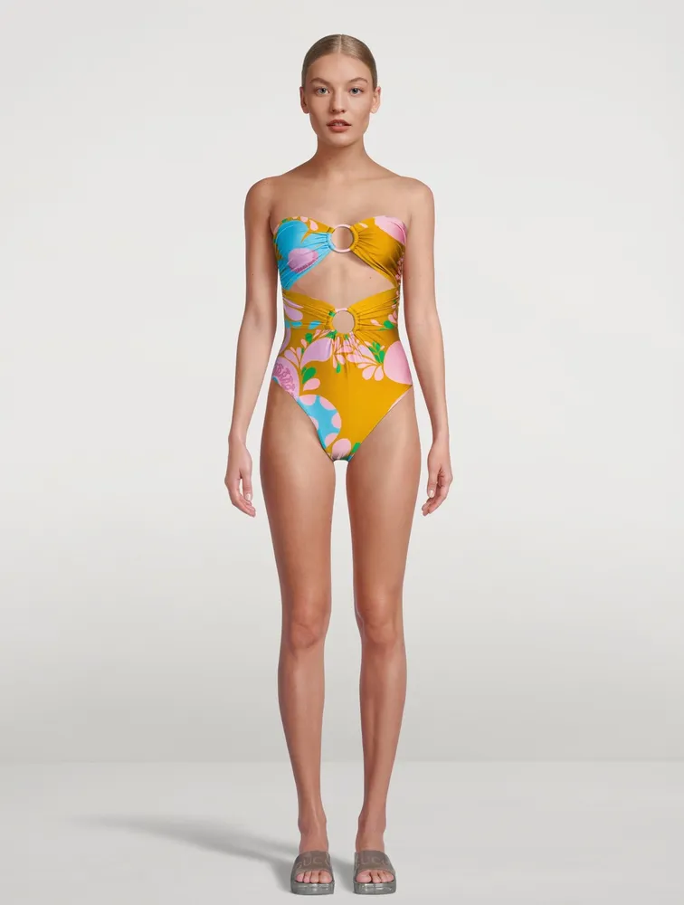 Teddy Double-Ring One-Piece Swimsuit