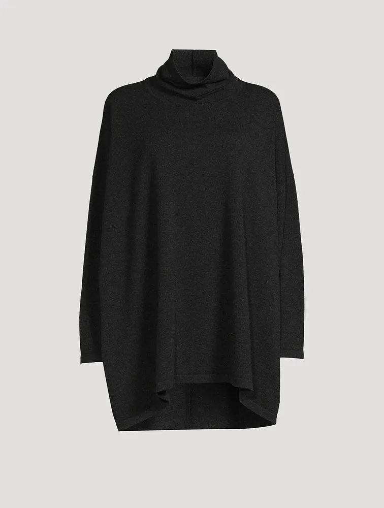 Scrunch-Neck Cashmere Sweater