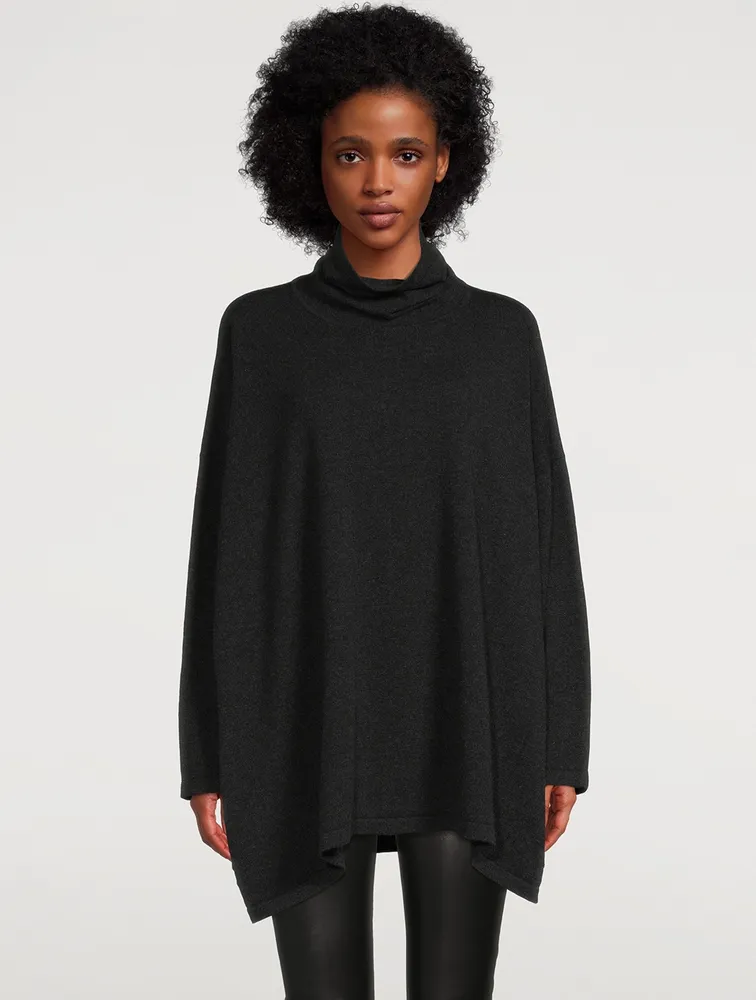 Scrunch-Neck Cashmere Sweater