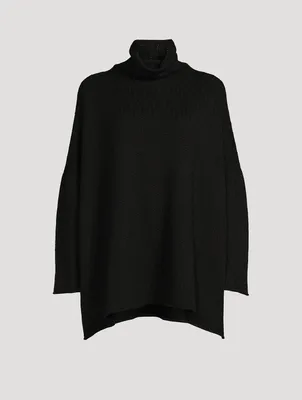 Scrunch-Neck Cashmere Sweater